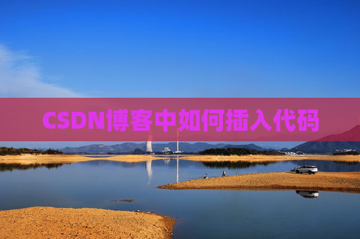 CSDN博客中如何插入代码